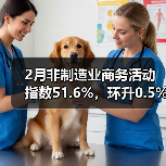2月非制造业商务活动指数51.6%,环升0.5%(图4) 2月非制造业商务活动指数51.6%,环升0.5%(图4)