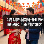 2月财新中国制造业PMI录得50.4 重回扩张区间(图3) 2月财新中国制造业PMI录得50.4 重回扩张区间(图3)