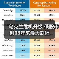 乌克兰危机升级 俄股市创08年来最大跌幅（图1）