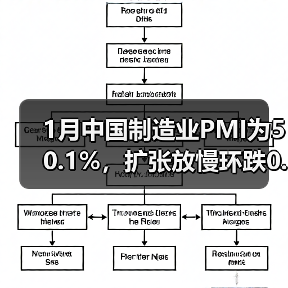 1月中国制造业PMI为50.1%，扩张放慢环跌0.2（图2）