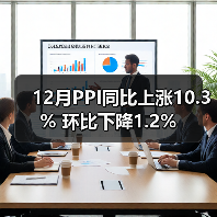 12月PPI同比上涨10.3% 环比下降1.2%（图4）