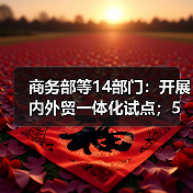 商务部等14部门：开展内外贸一体化试点；5月建筑材料工业景气指数（MPI）107.1点（图4）
