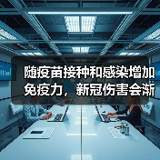 随疫苗接种和感染增加免疫力，新冠伤害会渐低（图4）