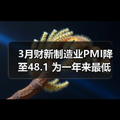 3月财新制造业PMI降至48.1 为一年来最低(图3) 3月财新制造业PMI降至48.1 为一年来最低(图3)
