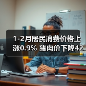 1-2月居民消费价格上涨0.9% 猪肉价下降42.0%(图3) 1-2月居民消费价格上涨0.9% 猪肉价下降42.0%(图3)