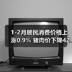 1-2月居民消费价格上涨0.9% 猪肉价下降42.0%(图1) 1-2月居民消费价格上涨0.9% 猪肉价下降42.0%(图1)