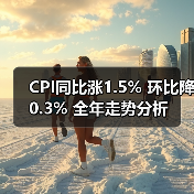 CPI同比涨1.5% 环比降0.3% 全年走势分析（图3）
