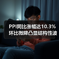 PPI同比涨幅达10.3% 环比微降凸显结构性波动(图2) PPI同比涨幅达10.3% 环比微降凸显结构性波动(图2)