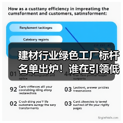 建材行业绿色工厂标杆名单出炉!谁在引领低碳转型?(图3) 建材行业绿色工厂标杆名单出炉!谁在引领低碳转型?(图3)