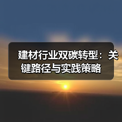 建材行业双碳转型:关键路径与实践策略(图4) 建材行业双碳转型:关键路径与实践策略(图4)