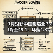 1月财新中国制造业PMI降至49.1，环落1.8%（图3）