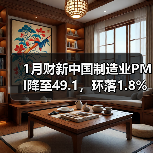1月财新中国制造业PMI降至49.1，环落1.8%（图1）