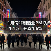1月份非制造业PMI为51.1%，环降1.6%（图1）