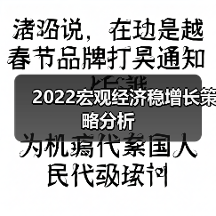 2022宏观经济稳增长策略分析（图2）