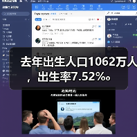 去年出生人口1062万人,出生率7.52‰(图3) 去年出生人口1062万人,出生率7.52‰(图3)