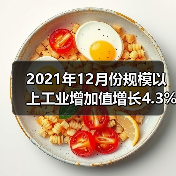 2021年12月份规模以上工业增加值增长4.3%(图1) 2021年12月份规模以上工业增加值增长4.3%(图1)