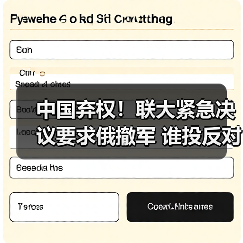 中国弃权!联大紧急决议要求俄撤军 谁投反对票?(图4) 中国弃权!联大紧急决议要求俄撤军 谁投反对票?(图4)