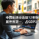中国制造业连续12年稳居世界第一，占GDP27.4%（图4）