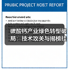 碳酸钙产业绿色转型破局:技术攻关与揭榜挂帅机制探索(图2) 碳酸钙产业绿色转型破局:技术攻关与揭榜挂帅机制探索(图2)