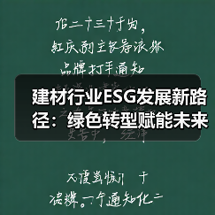 建材行业ESG发展新路径:绿色转型赋能未来(图3) 建材行业ESG发展新路径:绿色转型赋能未来(图3)