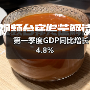 第一季度GDP同比增长4.8%（图1）