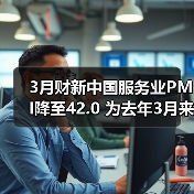 3月财新中国服务业PMI降至42.0 为去年3月来最低（图4）