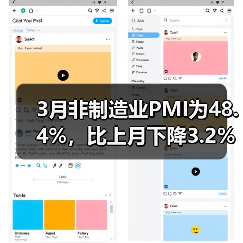 3月非制造业PMI为48.4%，比上月下降3.2%（图3）