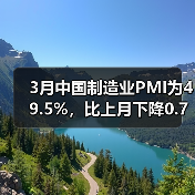 3月中国制造业PMI为49.5%，比上月下降0.7%（图1）