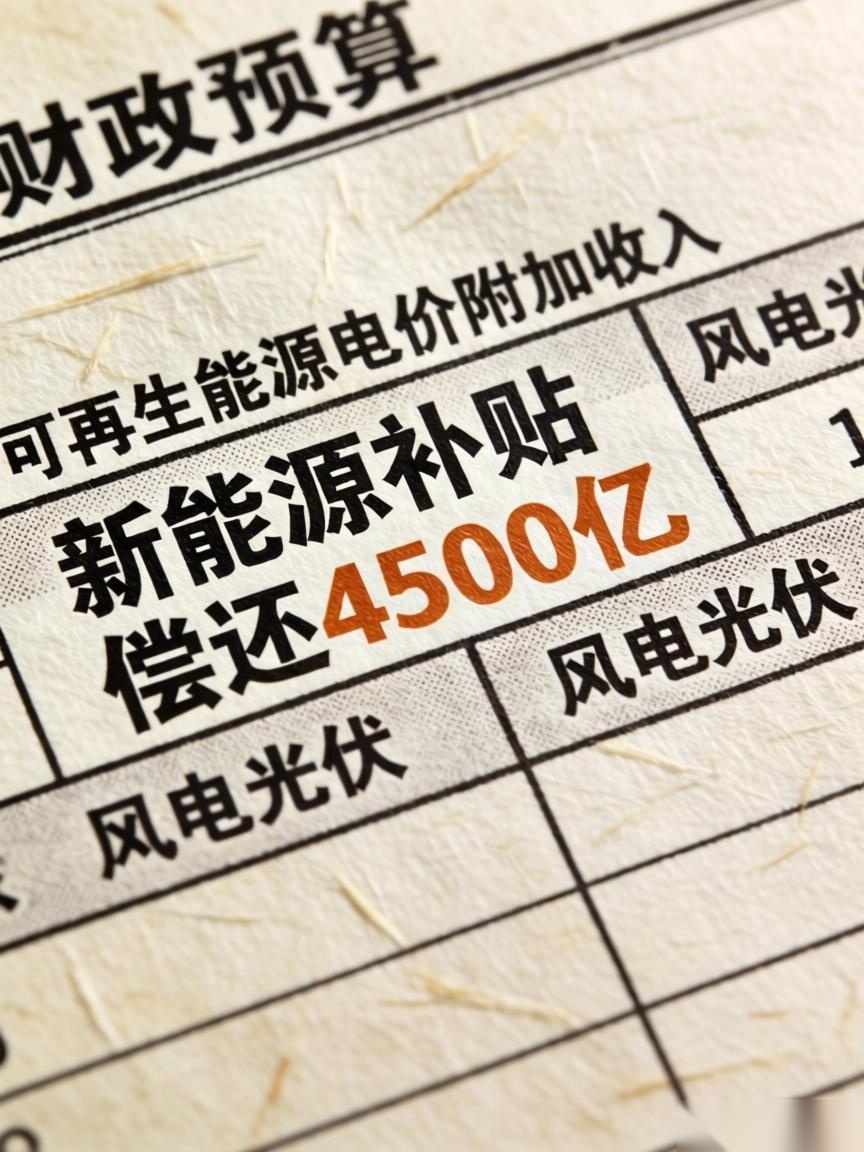 中央预算透露两大信号：新能源补贴偿还4500亿，卖地收入增速下半年回升