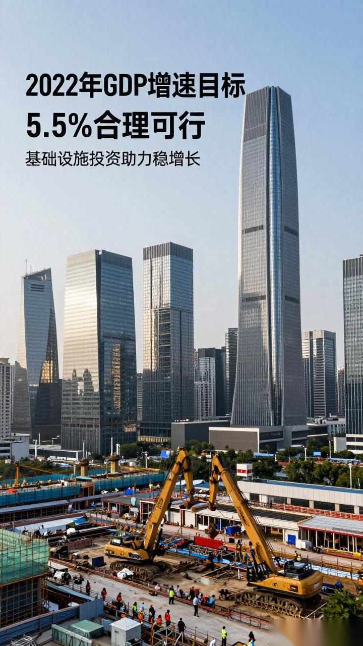 2022年GDP增速目标5.5%合理可行 基础设施投资助力稳增长