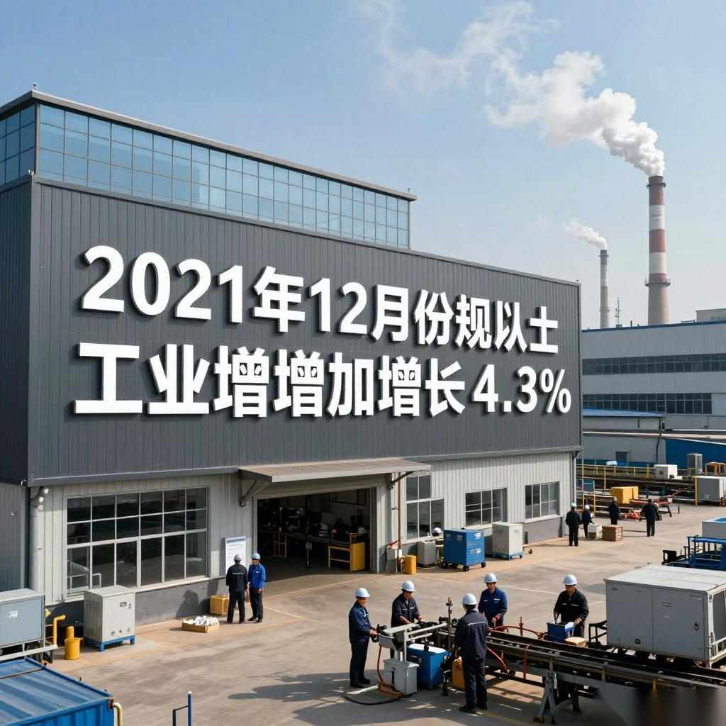 2021年12月份规模以上工业增加值增长4.3%
