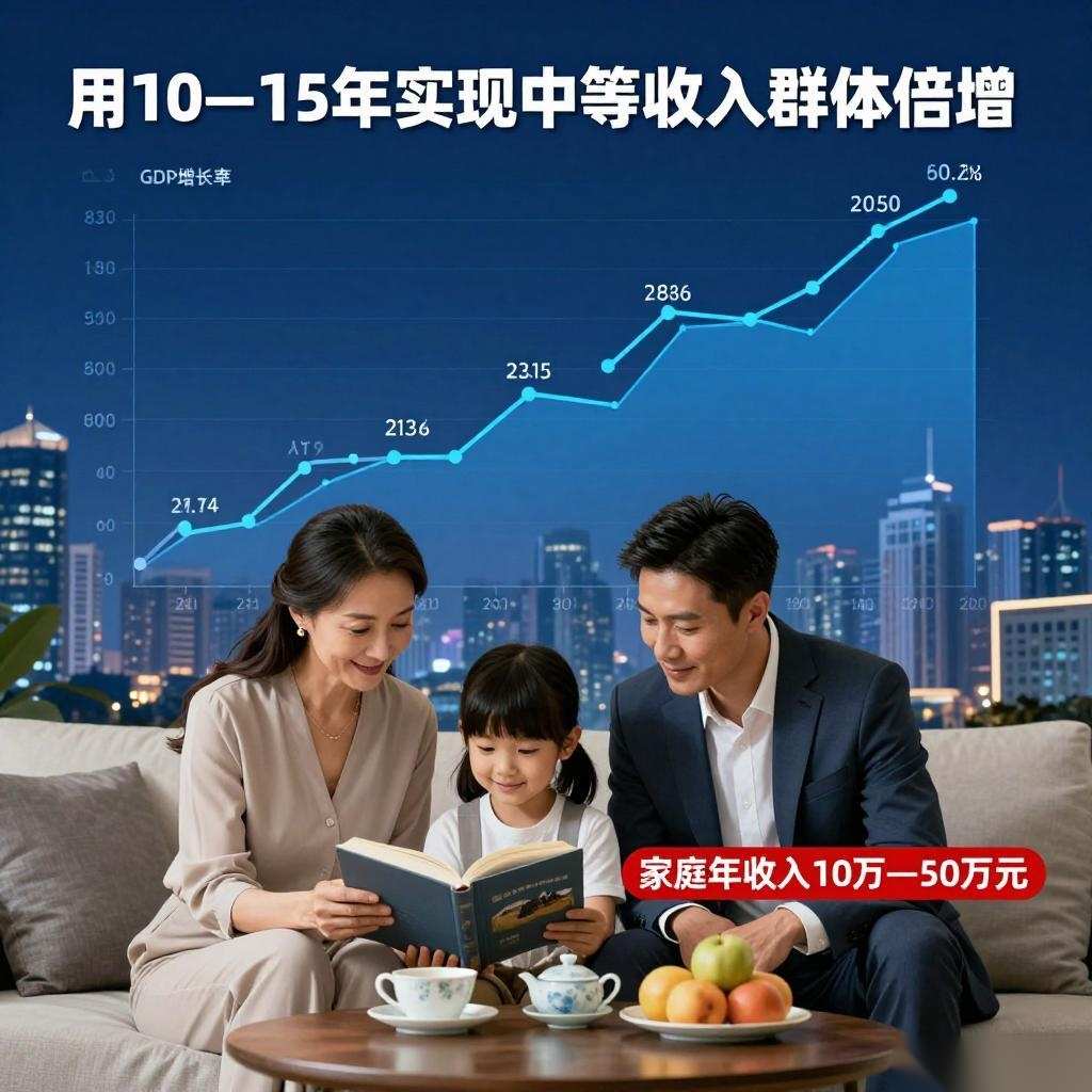 应该用10—15年实现中等收入群体倍增