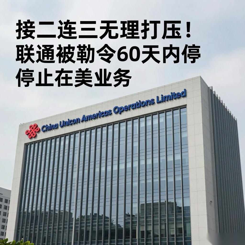 接二连三无理打压！联通被勒令60天内停止在美业务