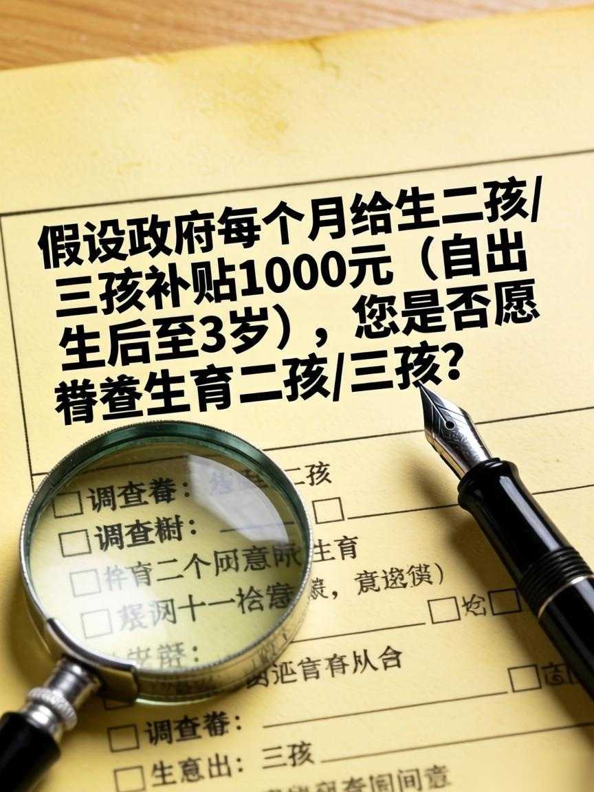浙江调查：每月补贴千元愿生二胎/三胎吗？多地已出手。。。