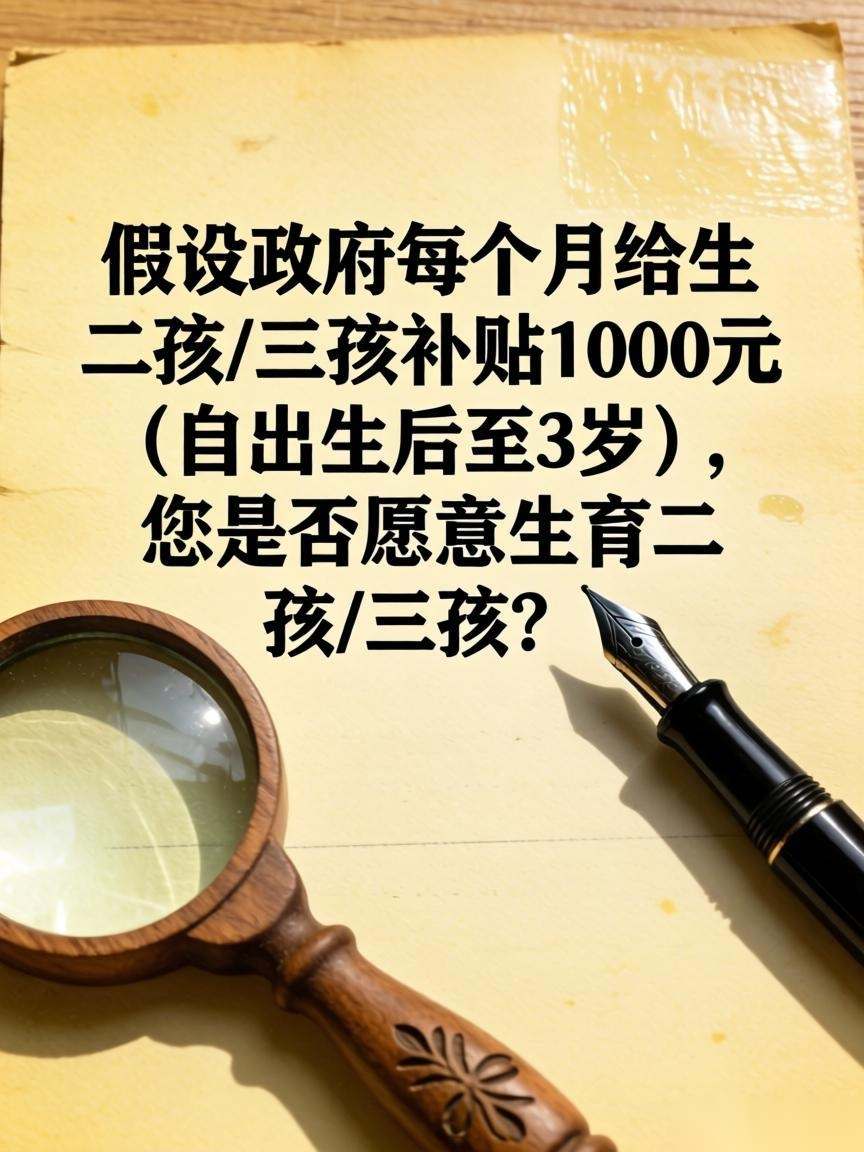 浙江调查：每月补贴千元愿生二胎/三胎吗？多地已出手。。。