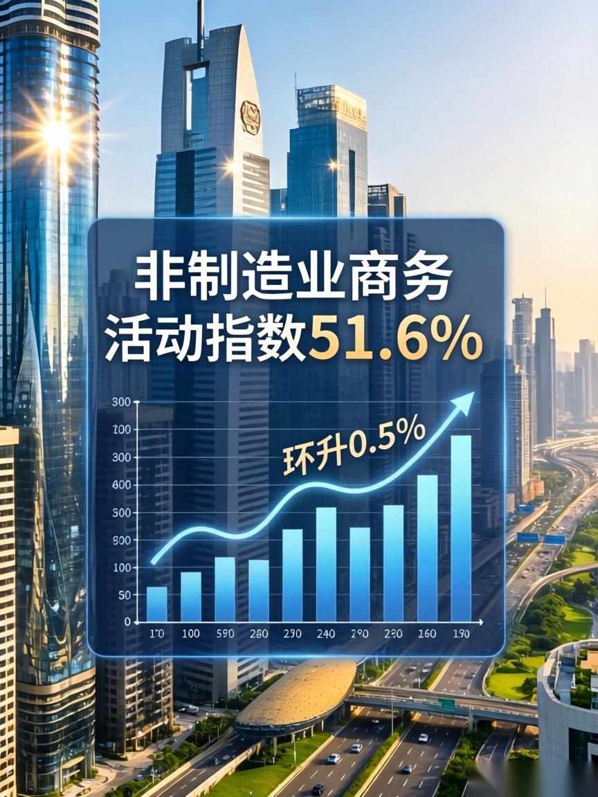 2月非制造业商务活动指数51.6%，环升0.5%