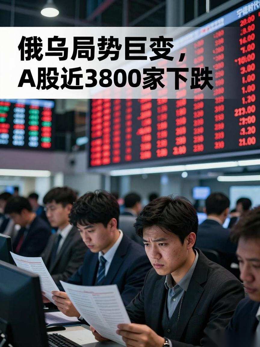 俄乌局势巨变，A股近3800家下跌