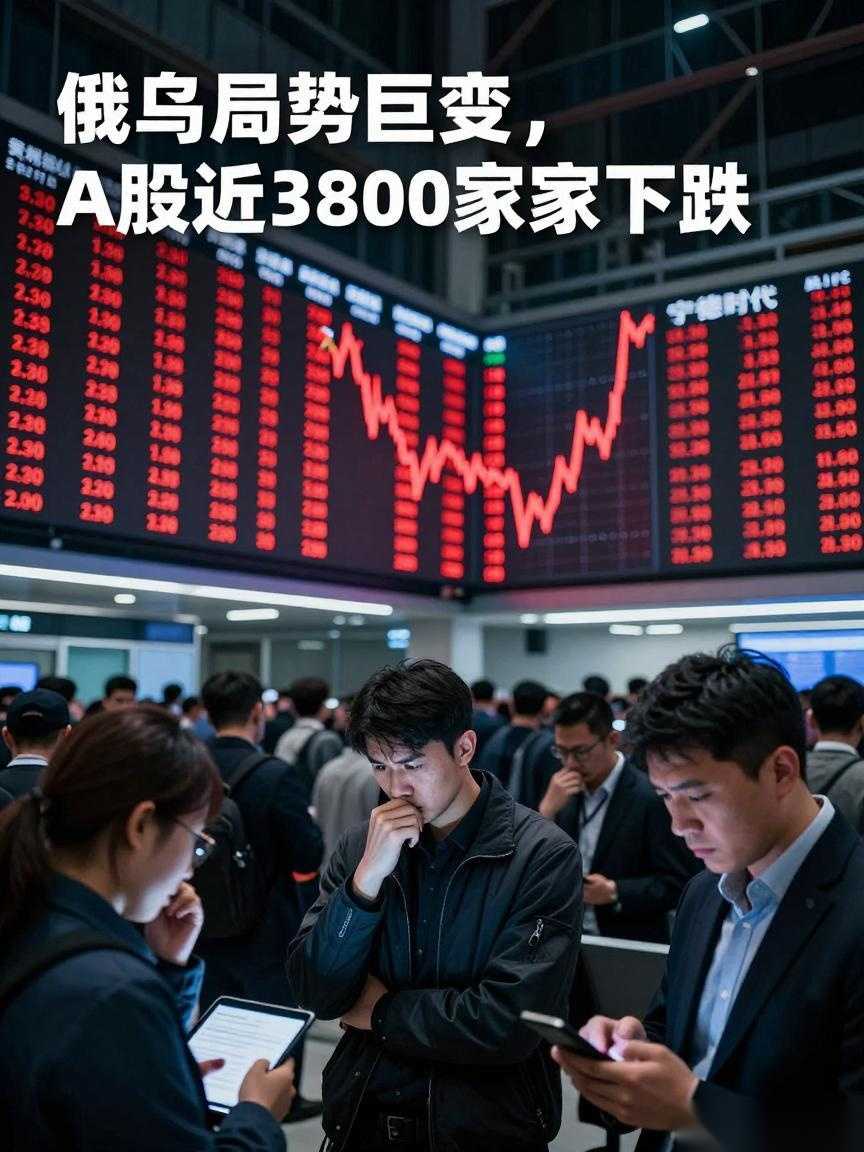 俄乌局势巨变，A股近3800家下跌