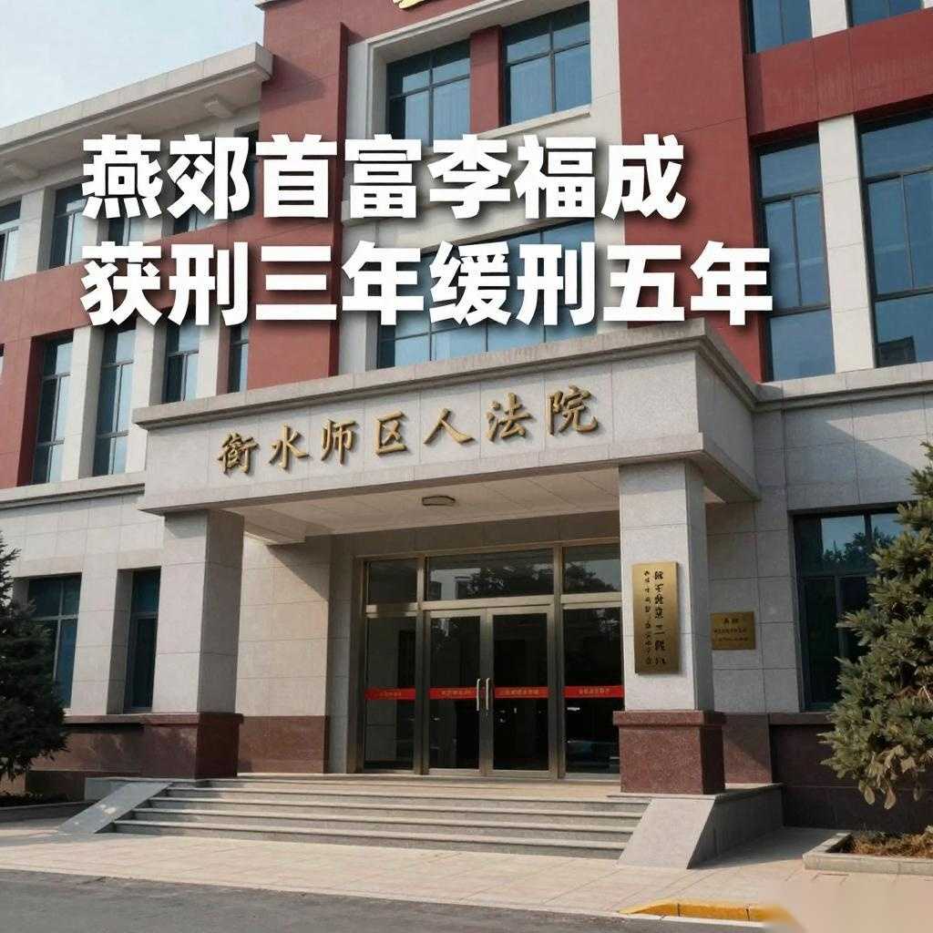 燕郊首富李福成获刑三年缓刑五年 非国家工作人员受贿罪等多项罪名成立
