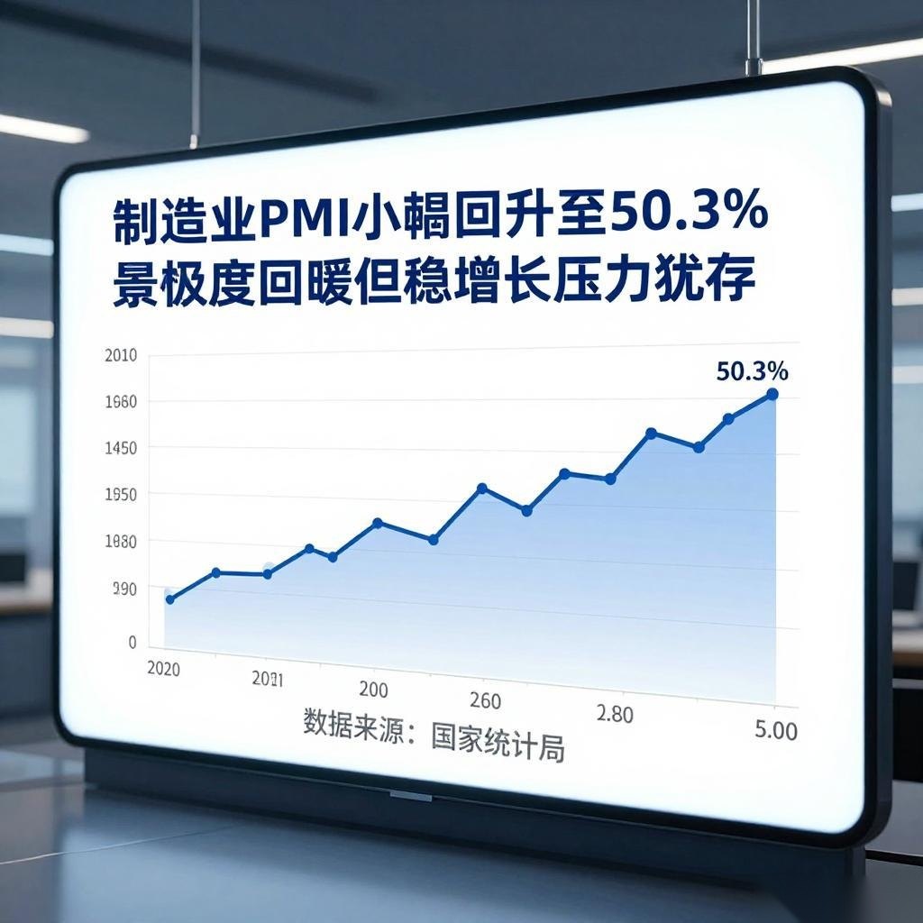 制造业PMI小幅回升至50.3% 景气度回暖但稳增长压力犹存