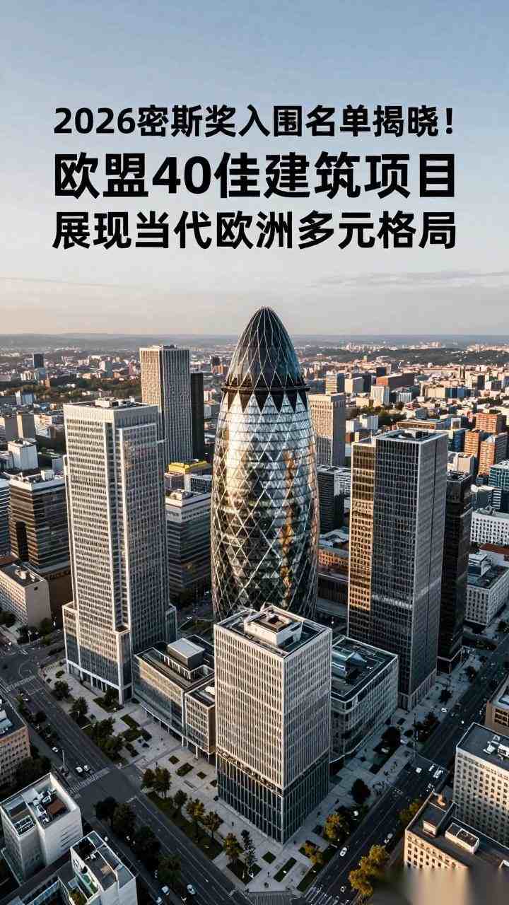2026密斯奖入围名单揭晓！欧盟40佳建筑项目展现当代欧洲多元格局